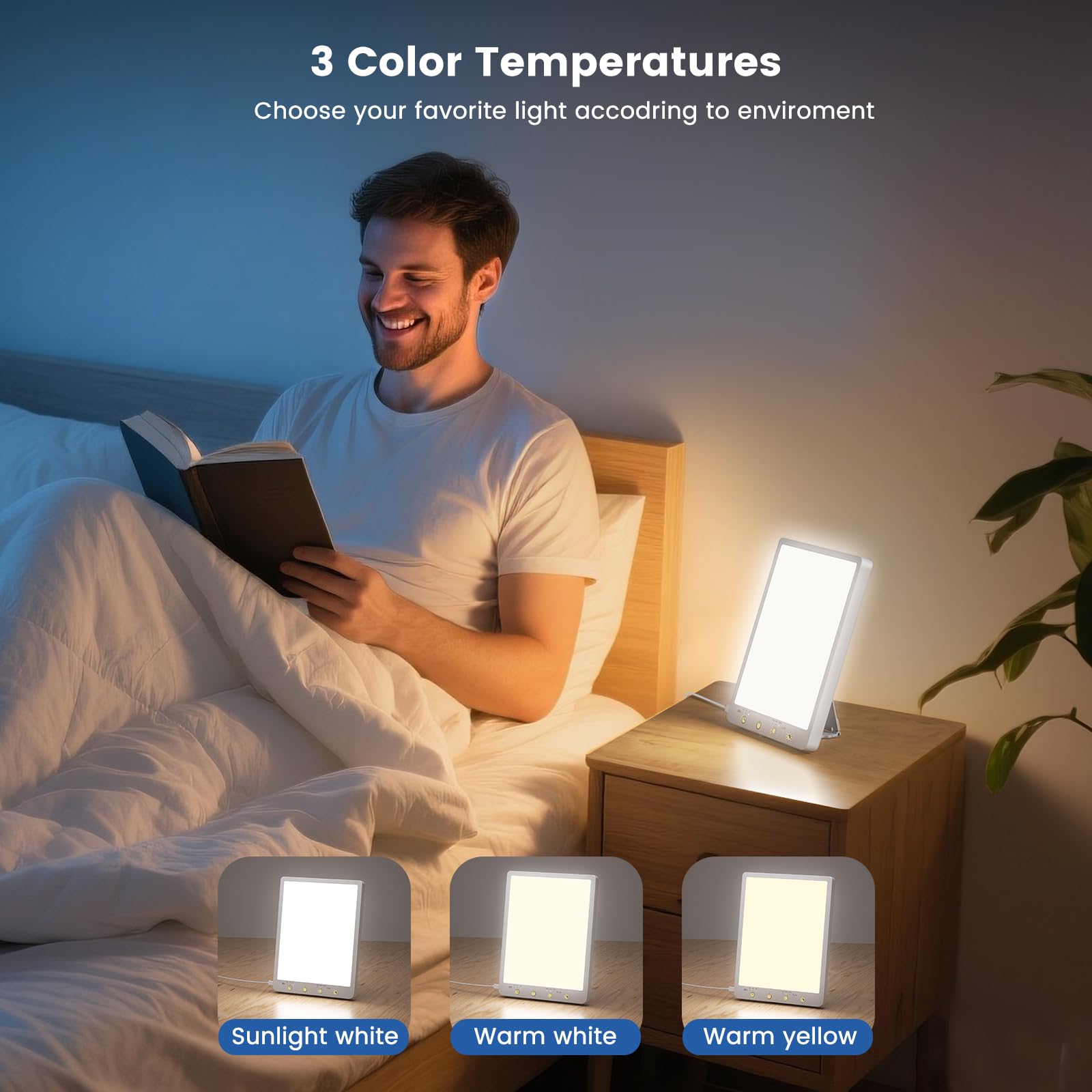 Brand Set full spectrum light close-up showing flicker-free, comfortable illumination