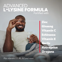 Bravado Labs L-Lysine third-party tested seal emphasizing purity.