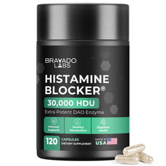 Bravado Labs DAO bottle with 30,000 HDU for histamine metabolism.