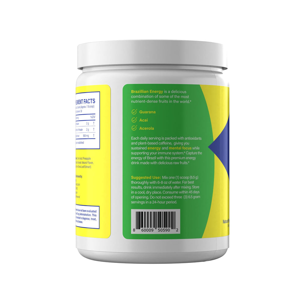 Brazilian Energy sustainably sourced rainforest ingredients with lab-tested quality.
