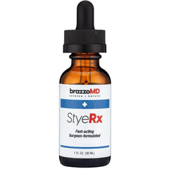 brazmedics brazzoMD Stye Relief bottle closeup for gentle eye care.