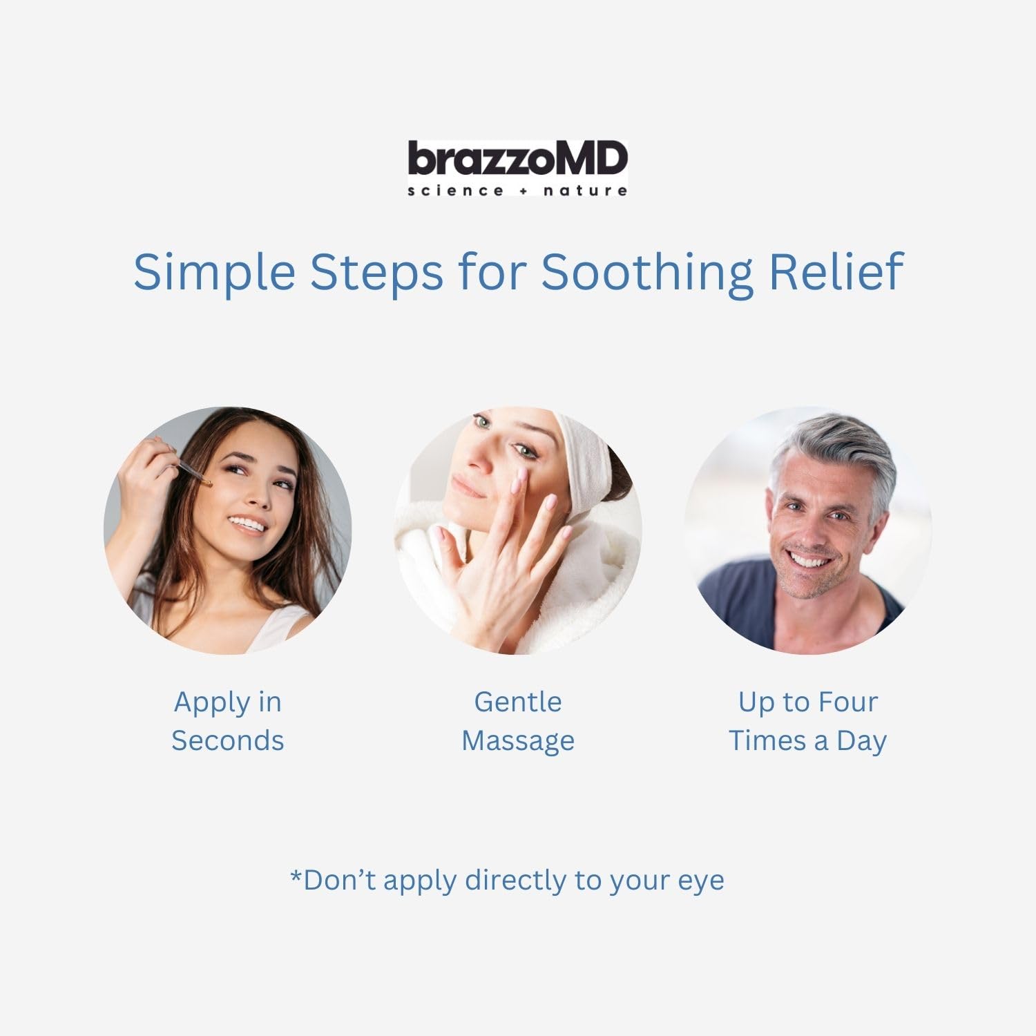 brazmedics brazzoMD Stye Relief packaging shows a compact, travel-friendly 1 oz size.