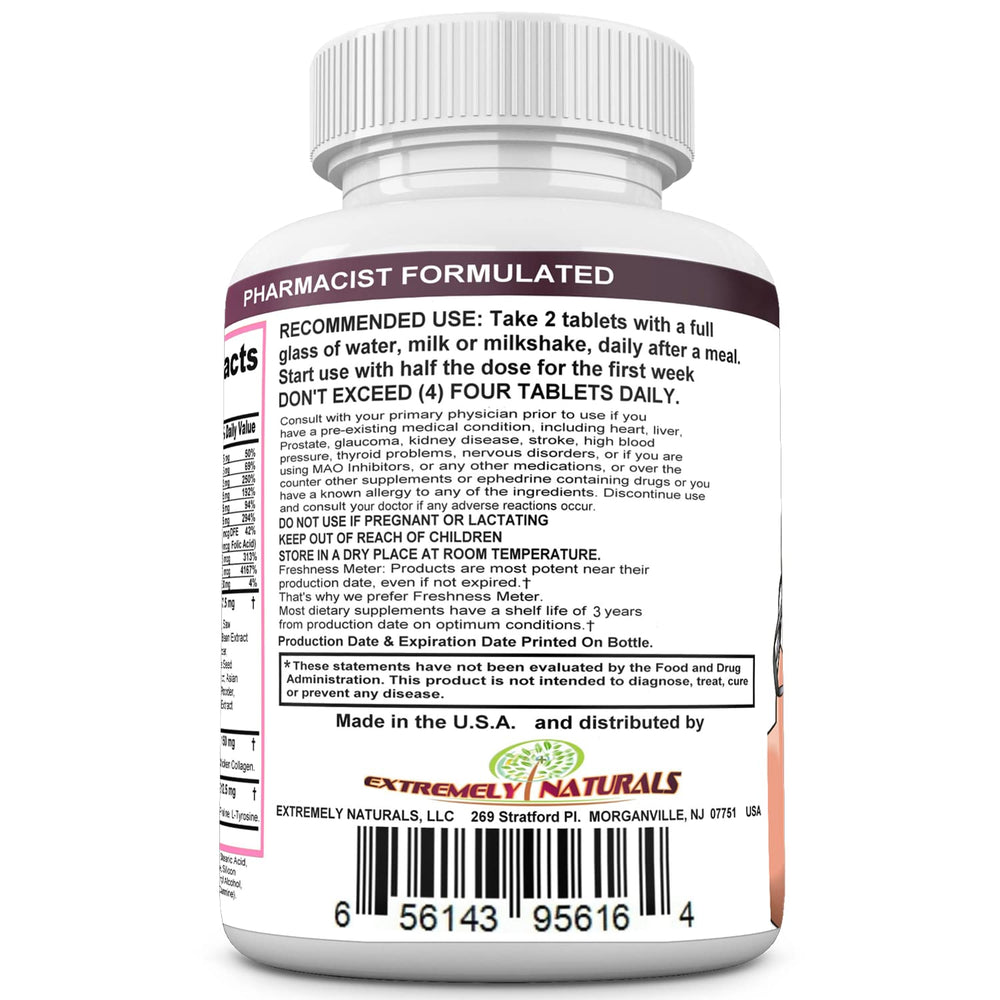 BreastMAX ingredient blend, herbal vitamins for bust support.