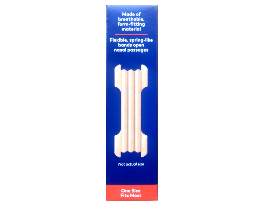 Breathe Right Nasal Strips Extra Tan concept of nasal opening during sleep.