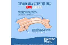 Breathe Right Original nasal strip in sleep setting promoting restful breaths.