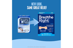 Breathe Right Original nasal strip tan colour showcasing drug-free nasal support.