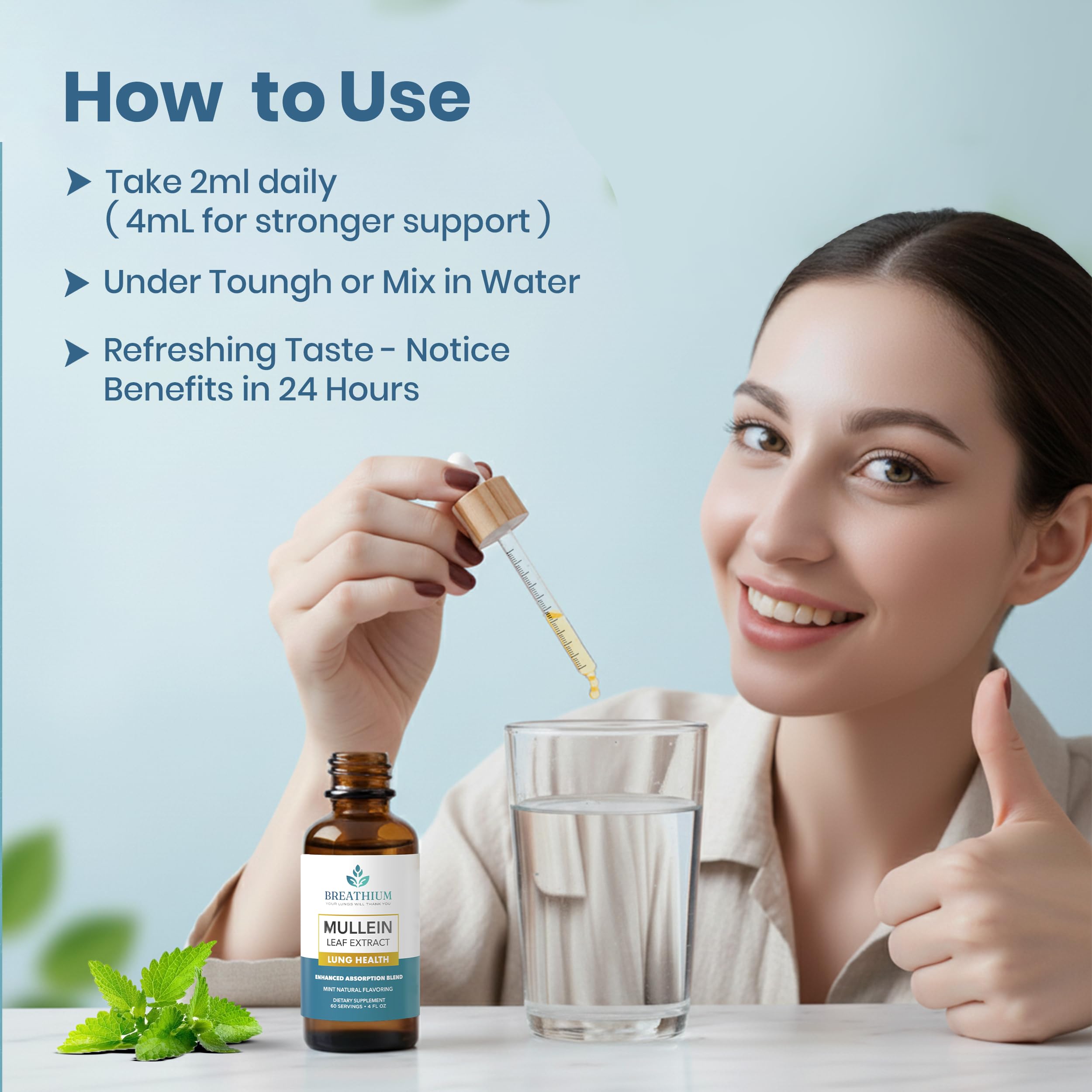 Breathium Mullein Drops eco-friendly packaging promotes sustainable health choices