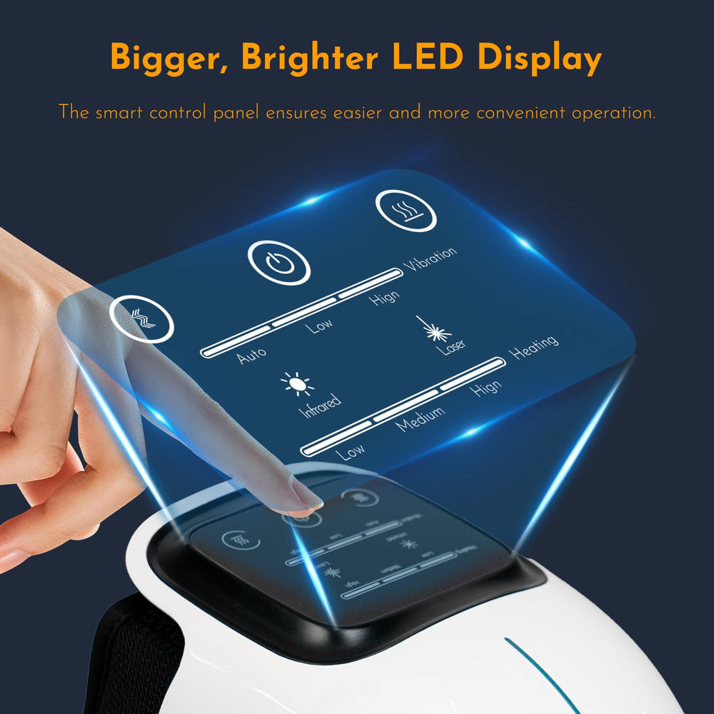 Brenzo knee massager heat levels provide customizable warmth for comfort.