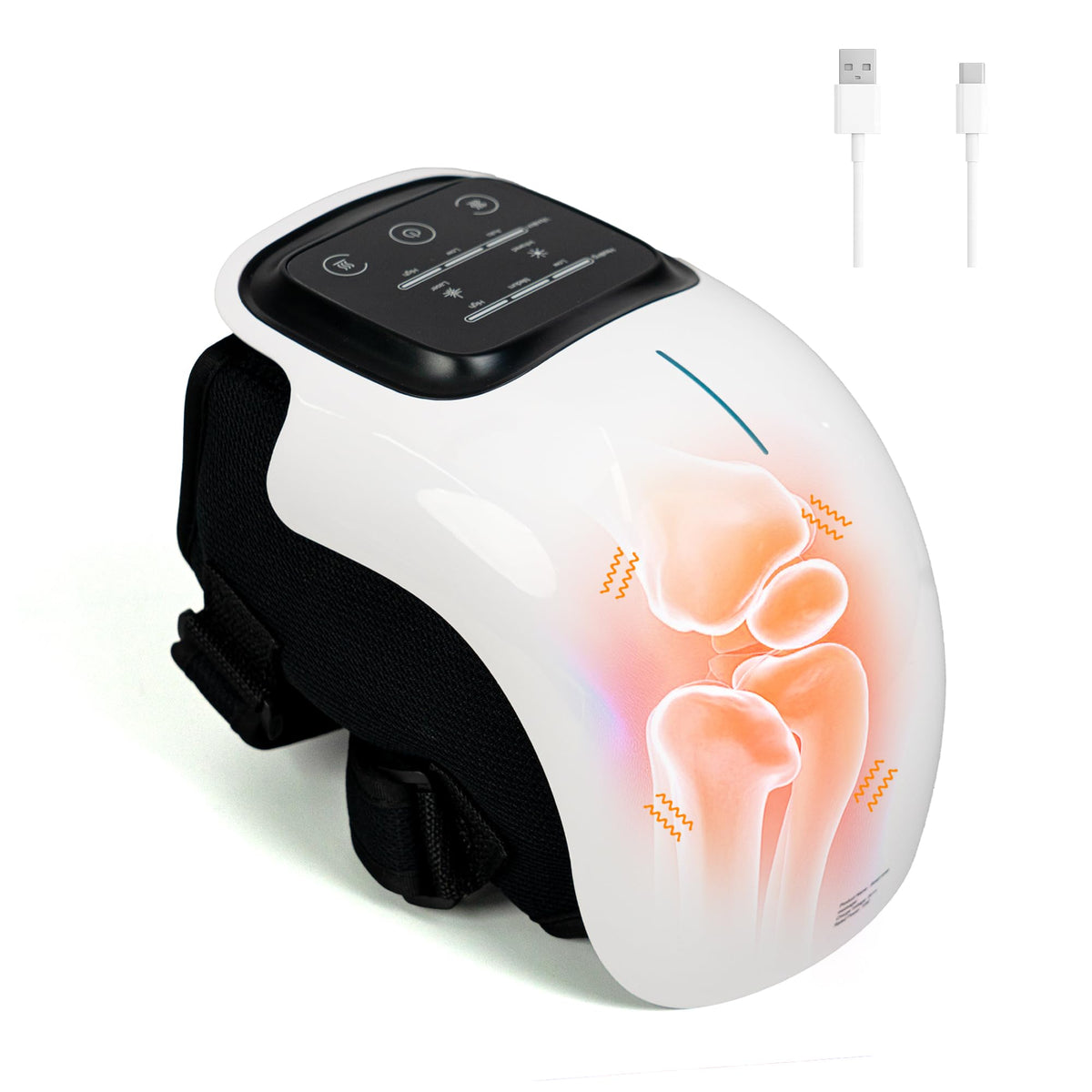 Brenzo knee massager with wireless design offers on-the-go relief.