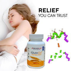 Meal-time use illustration with GlutnGo capsules ready