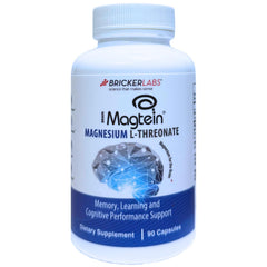 Bricker Labs Magtein bottle and label highlighting brain health support.