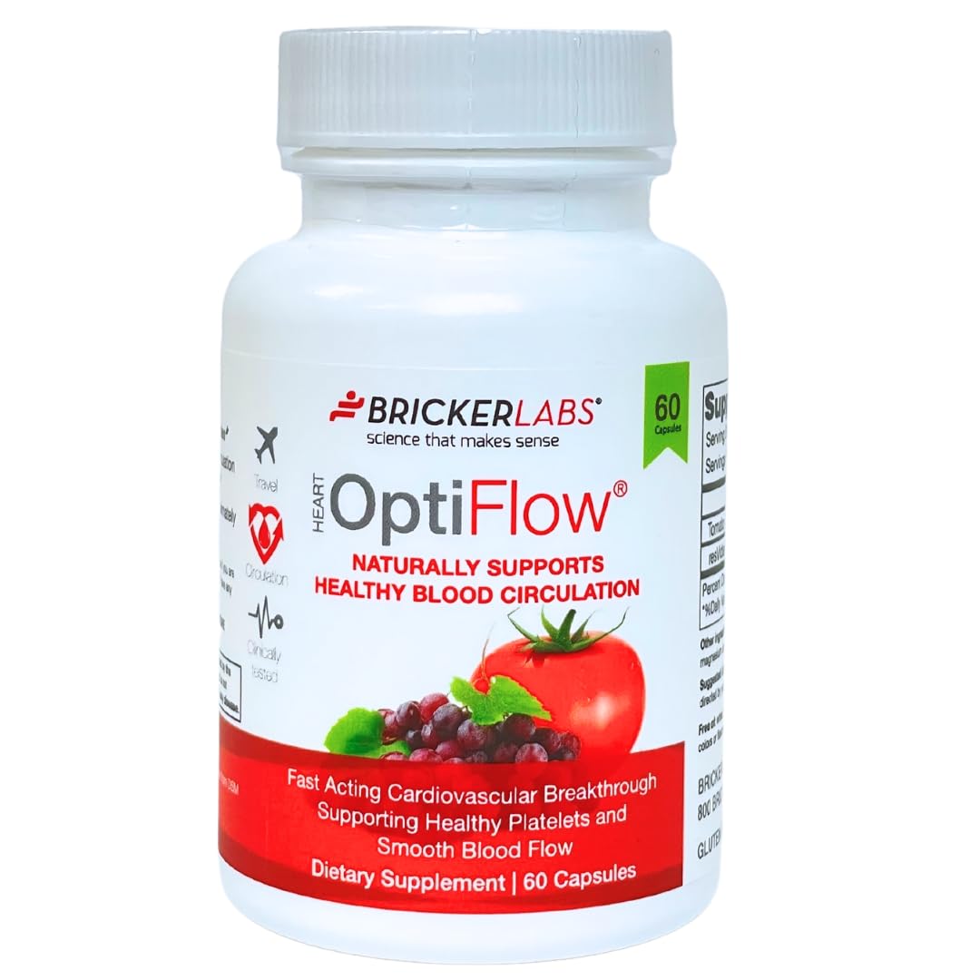 Bricker Labs OptiFlow bottle front view for daily blood flow support.