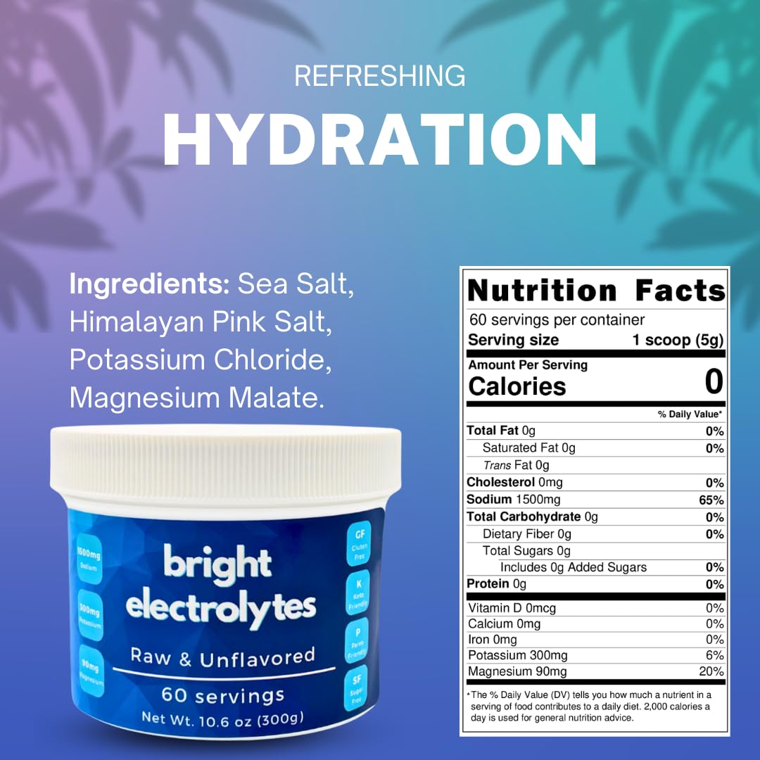 Bright Hydration Electrolyte Powder dissolving in water to show quick mix