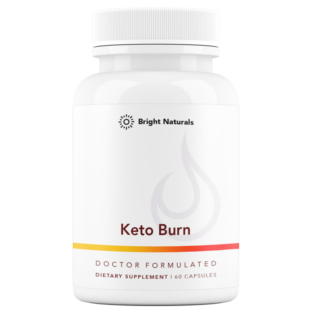 Bright Naturals Keto Burn bottle front view supports ketosis awareness.
