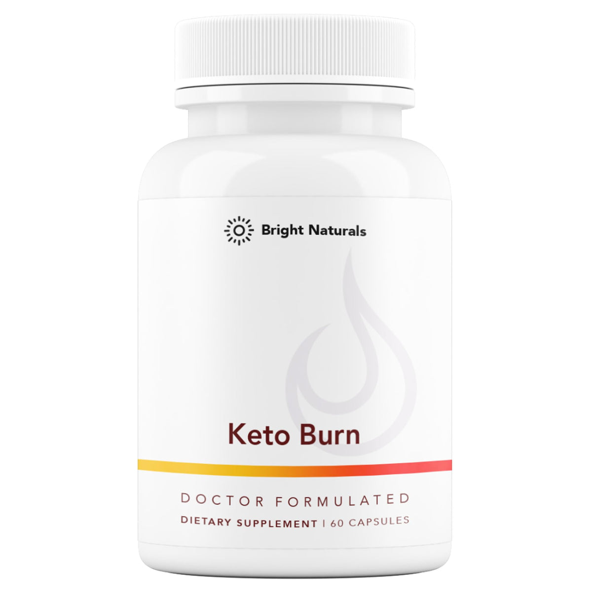 Bright Naturals Keto Burn bottle front view supports ketosis awareness.