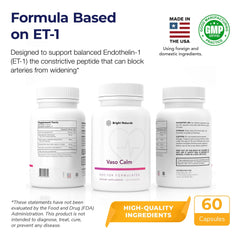 Bright Naturals Vaso Calm celery, grape seed, hibiscus blend for circulation support.