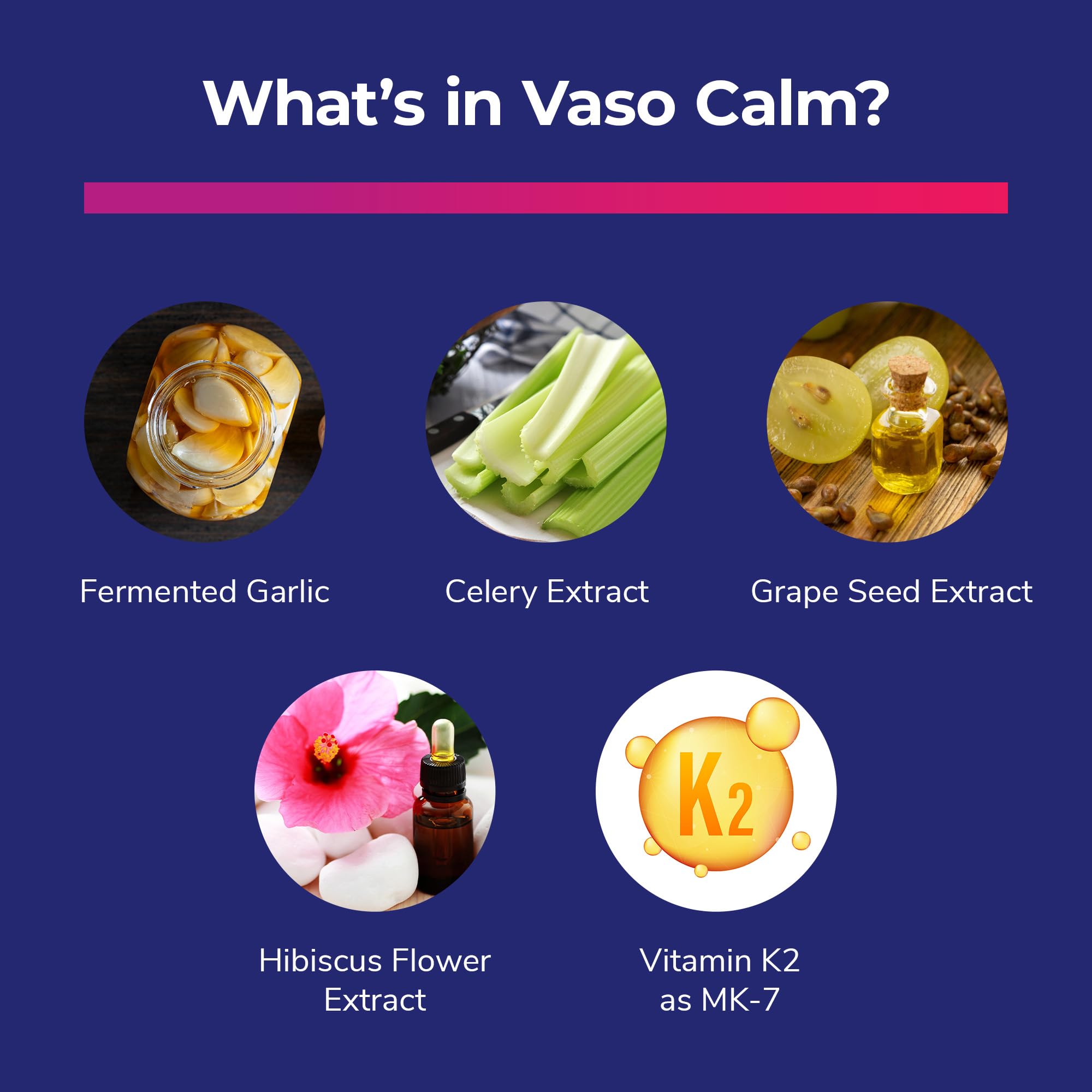 Bright Naturals Vaso Calm MK-7 vitamin K2 component close-up.