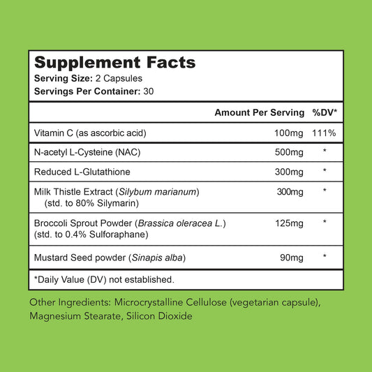 Bright Naturals Vital Detox bottle being poured capsules for easy daily use