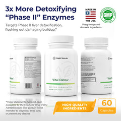Bright Naturals Vital Detox NAC and glutathione close-up supporting detox processes