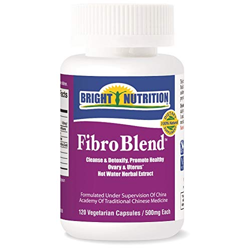 Bright Nutrition FibroBlend capsules front view showing herbal blend for female wellness
