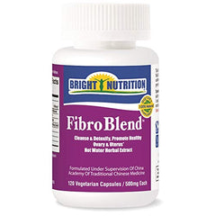 Bright Nutrition FibroBlend capsules front view showing herbal blend for female wellness