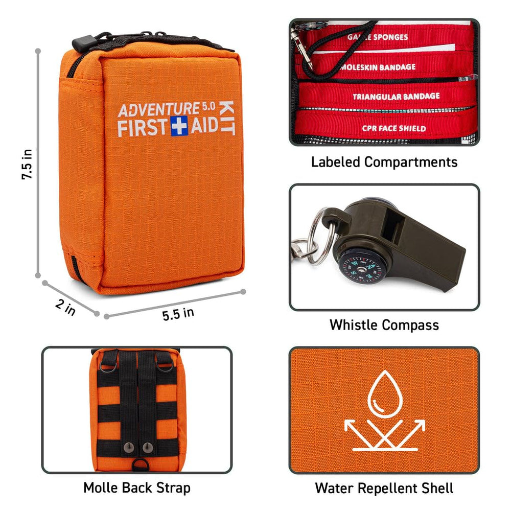 BrightCare Adventure Molle attachment lets you secure the kit to a backpack