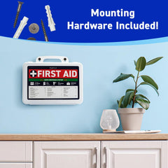BrightCare first aid kit with foldable handle for emergency transport.