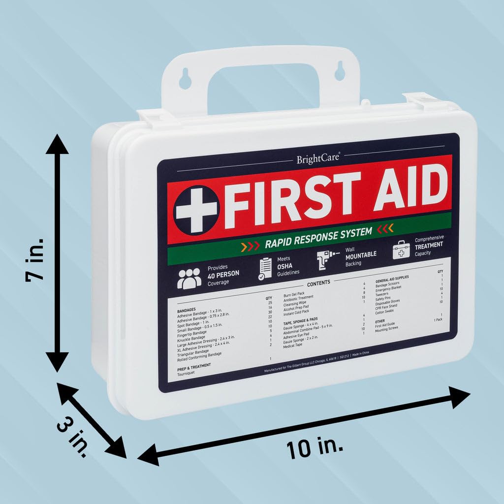BrightCare first aid kit designed for professional environments and high-traffic areas.