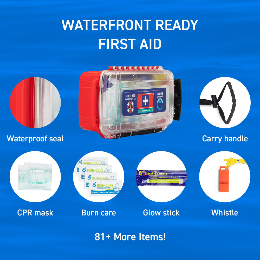 BrightCare first-aid kit safety whistle included for signaling