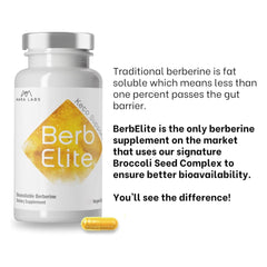 BrocElite BerbElite packaging box displays product benefits at a glance.