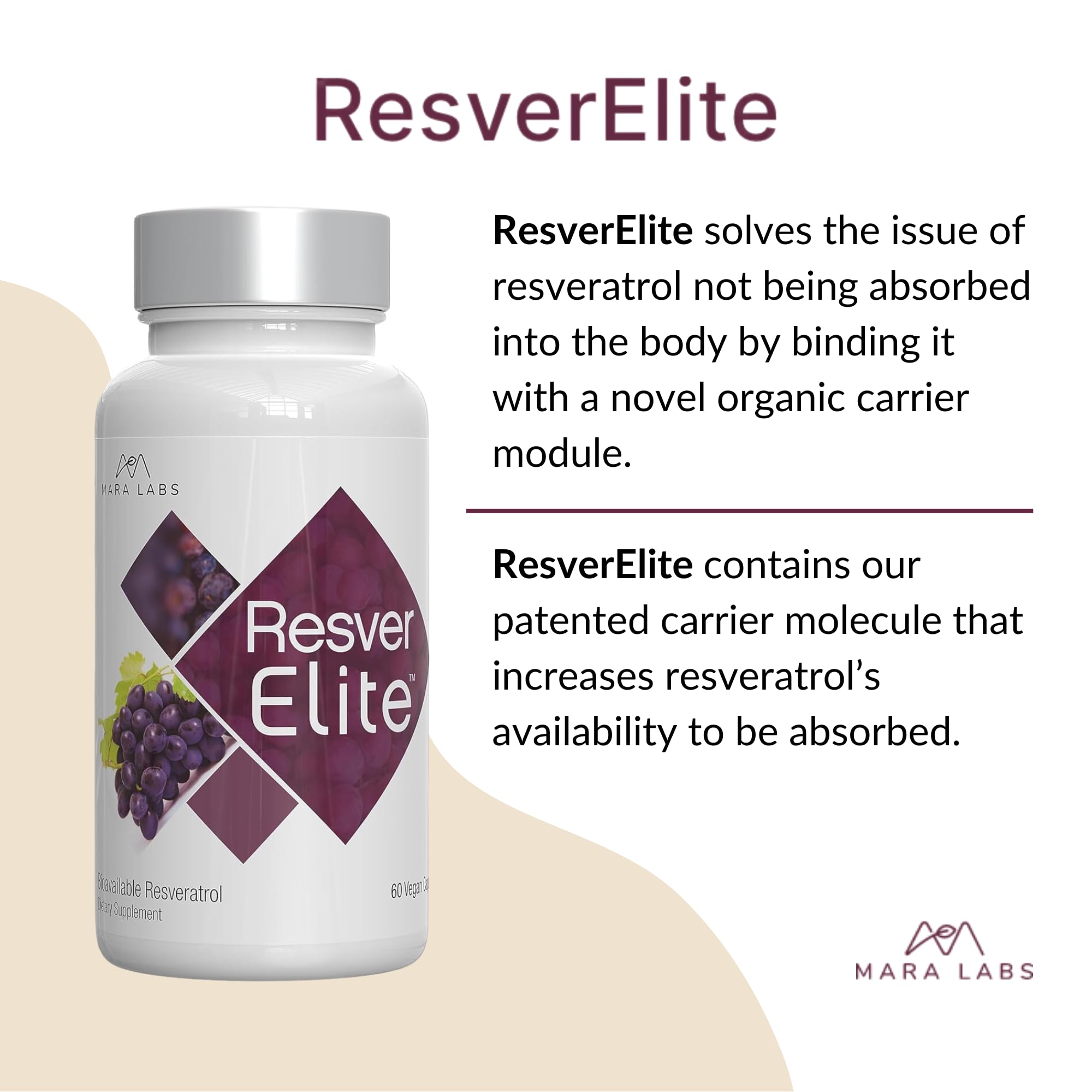 BrocElite ResverElite on a clean surface highlighting premium resveratrol experience.