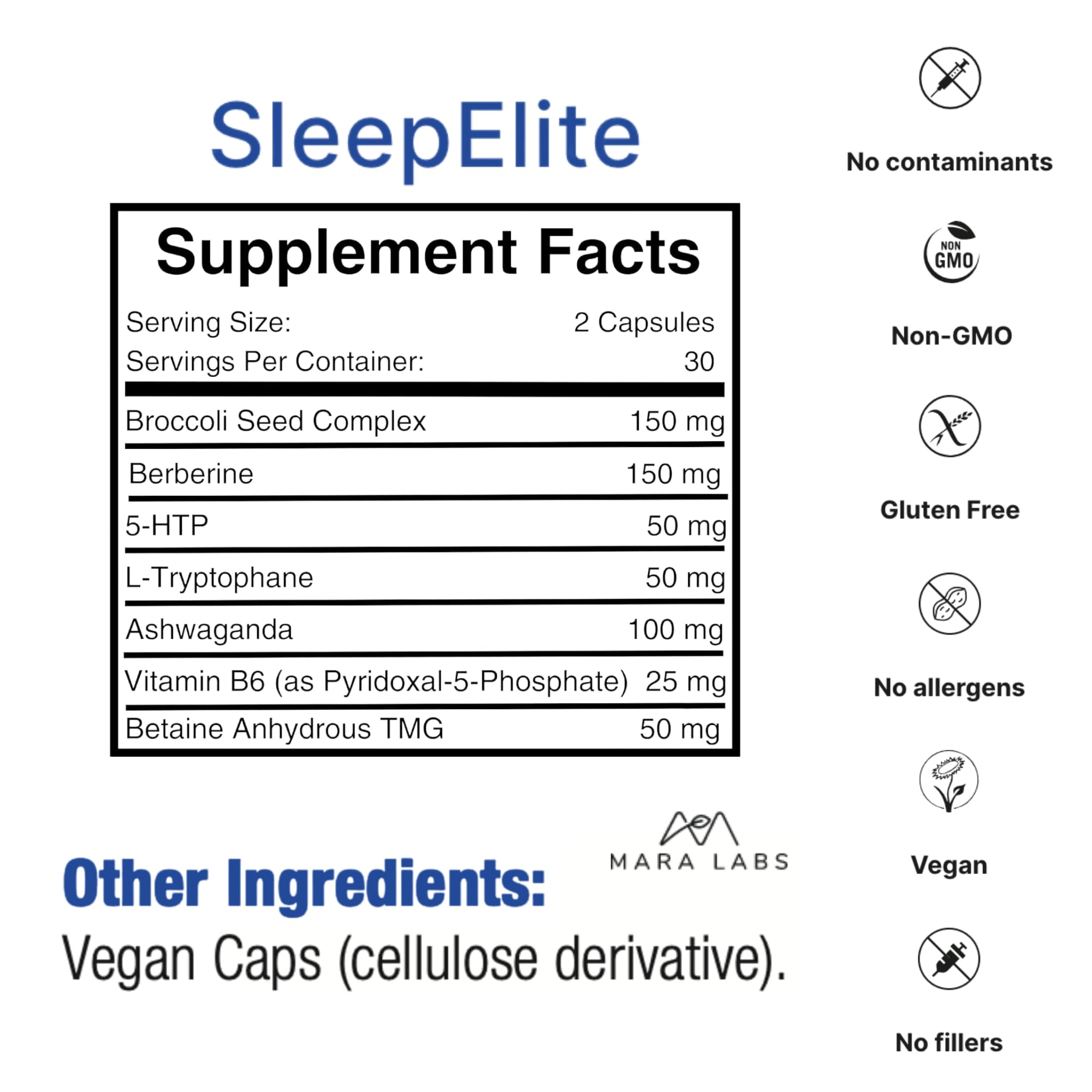 SleepElite capsules close-up showing bioavailable serotonin precursors for mood support.