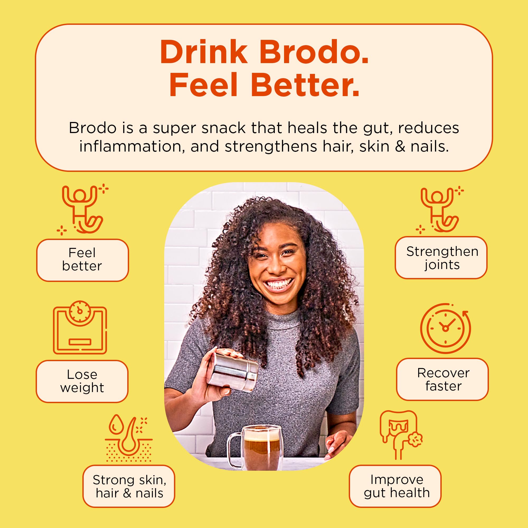 Brodo ready-to-heat broth pouch fits into on-the-go wellness routines.