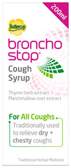 Bronchostop Buttercup Syrup bottle for chesty cough relief
