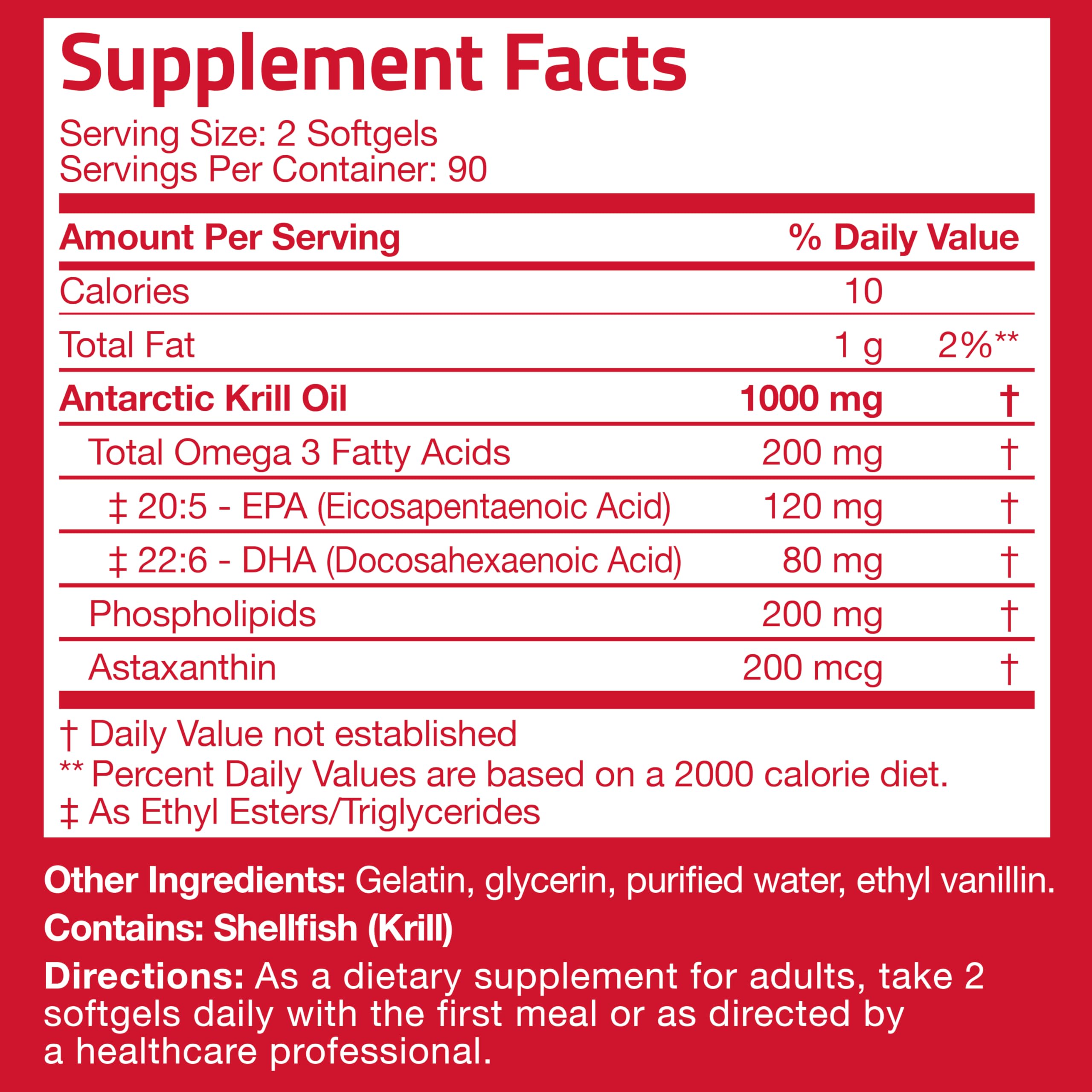 Bronson Antarctic Krill Oil bottle with dosage information