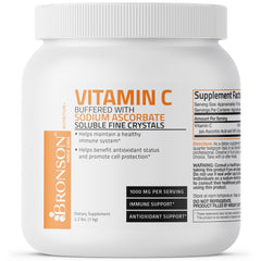 Dissolving Bronson Buffered Vitamin C Powder in water for easy mix.