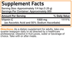 Bronson Buffered Vitamin C Powder on kitchen counter ready for daily use.