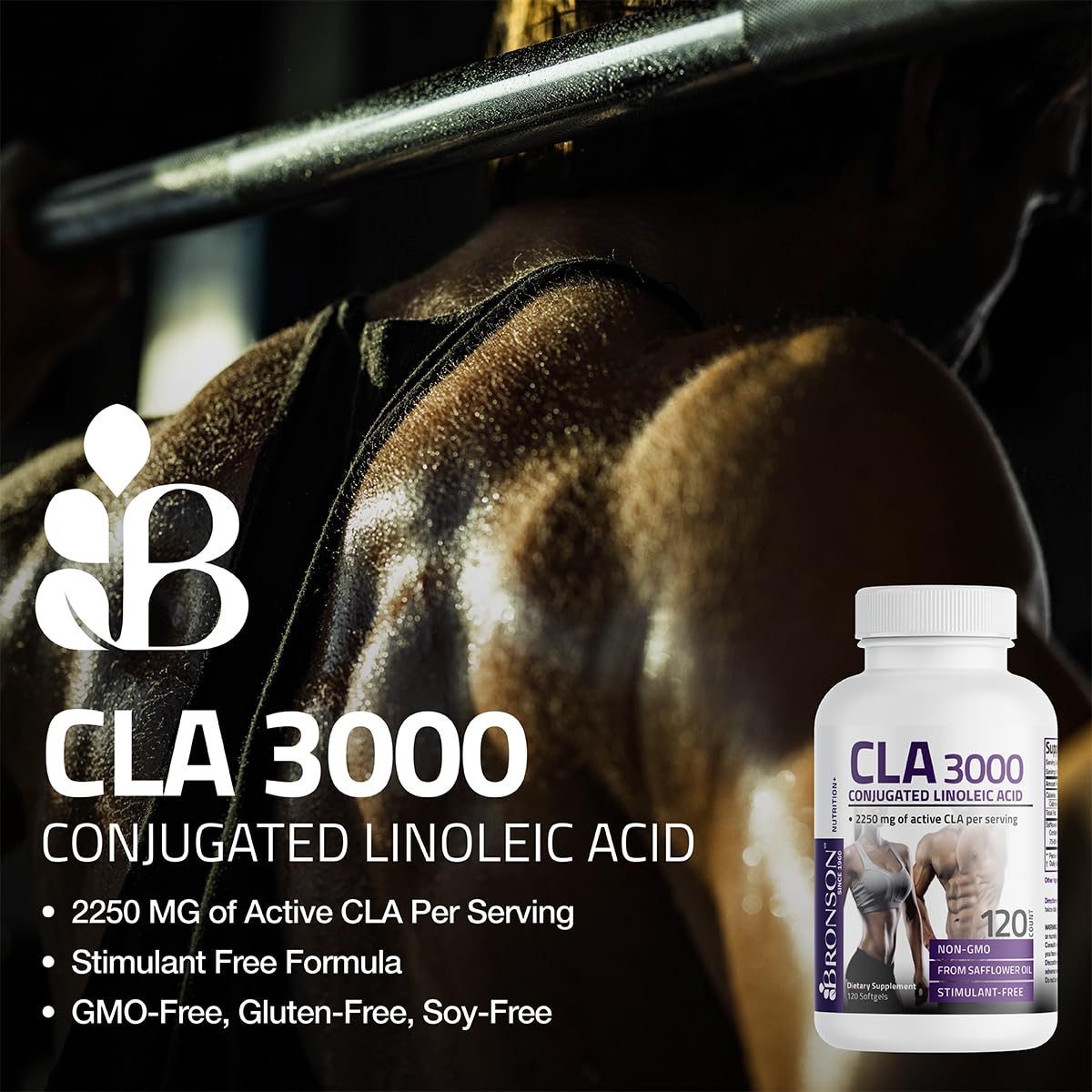 Bronson CLA 3000 safflower oil ingredient profile and purity.