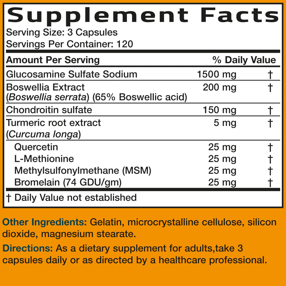 Bronson joint formula in-use setting suggests active daily routines.