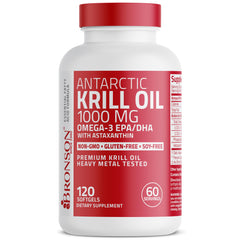 Bronson Krill Oil gluten-free and soy-free, suitable for specific dietary needs.