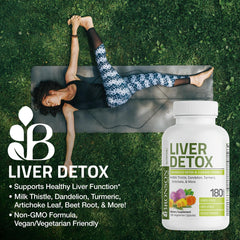 Bronson Liver Detox bottle emphasizes milk thistle blend for liver support.