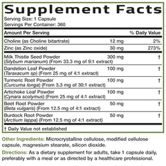 Bronson Liver Detox capsules shown for vegan, non-GMO wellness.</