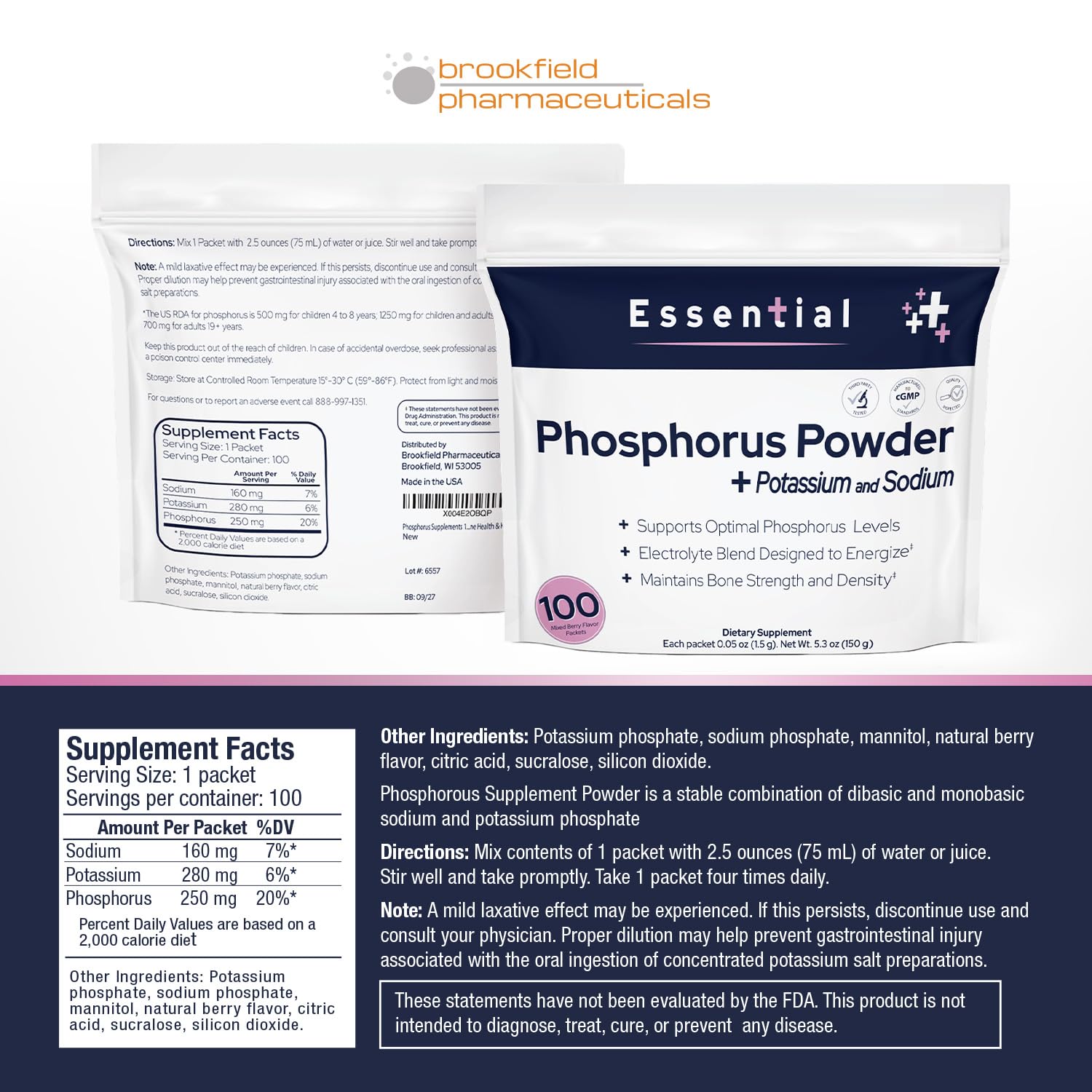 Brookfield Phosphorus Supplements individual packets for easy dosing
