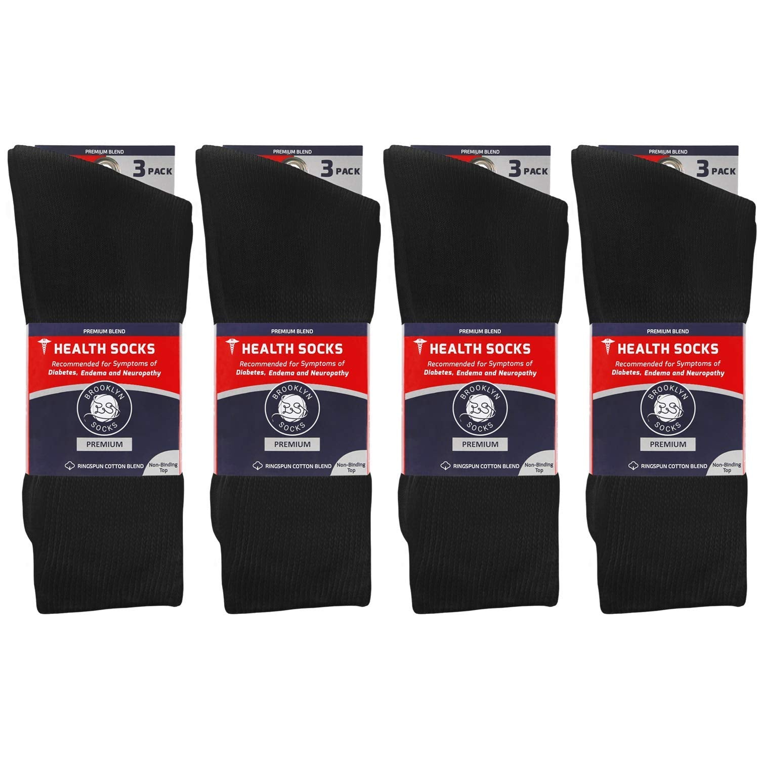 Brooklyn Socks easy dressing diabetic crew socks pair well with boots and sneakers.