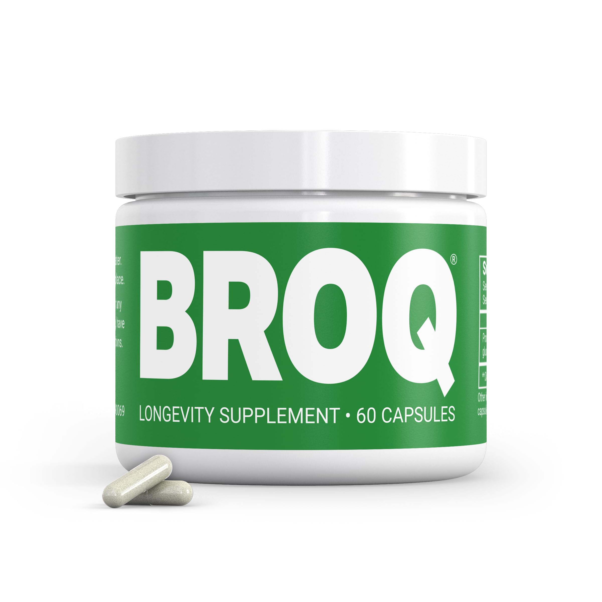 BROQ 2X sulforaphane bottle suggesting inflammation support and immune resilience.