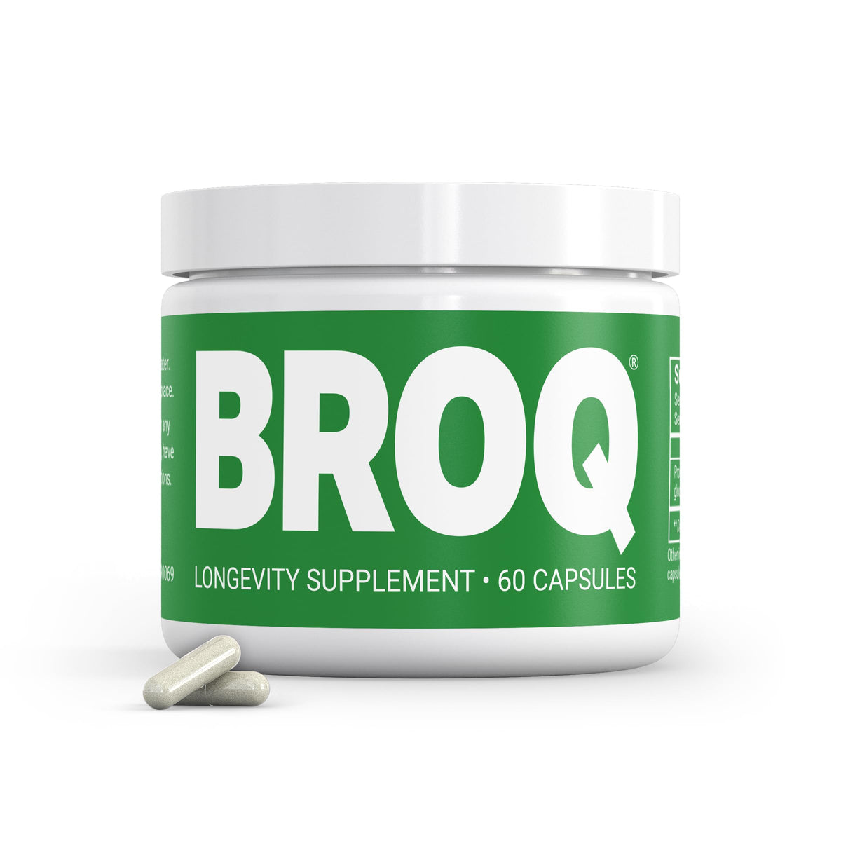 BROQ 2X sulforaphane bottle suggesting inflammation support and immune resilience.