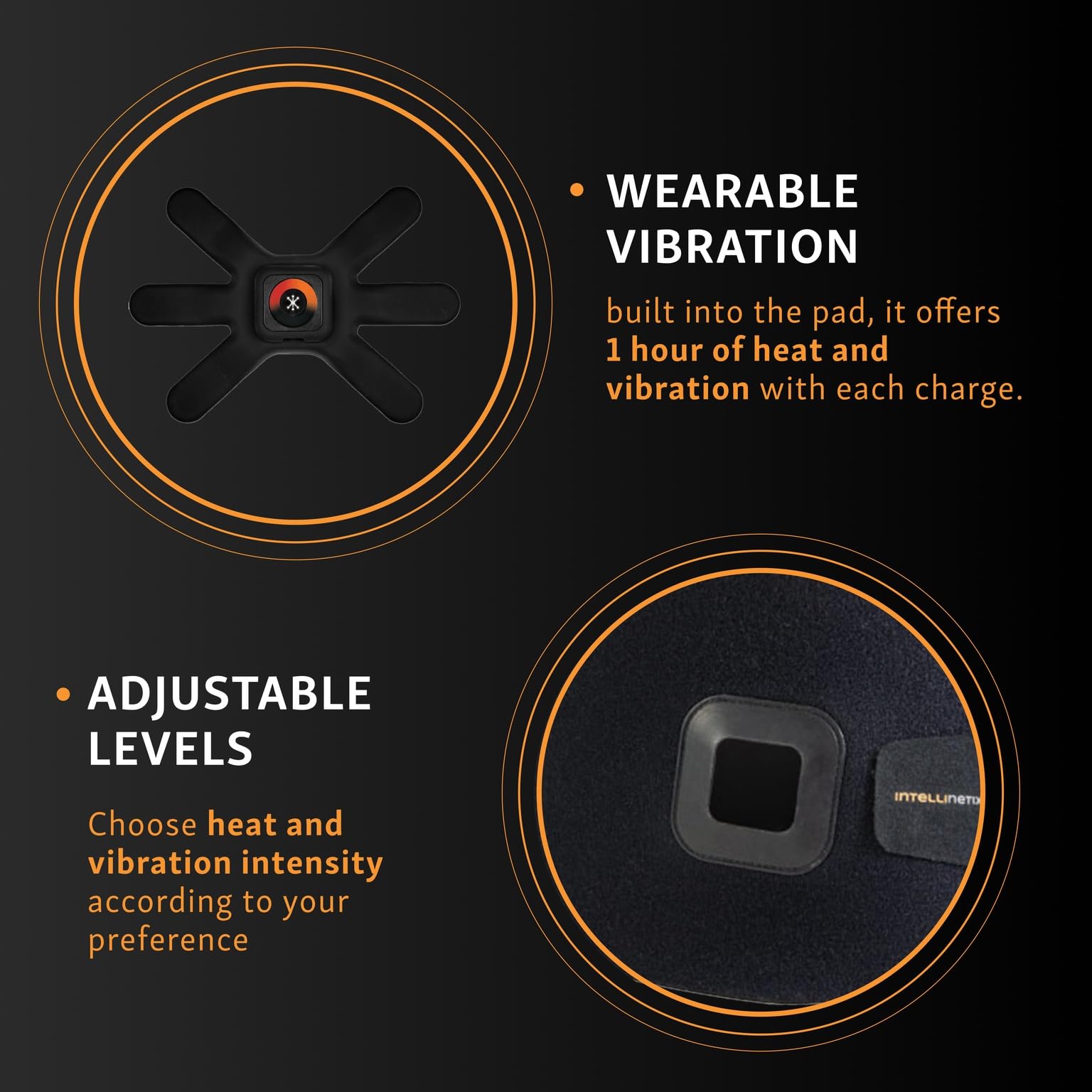 Brownmed Intellinetix back and arm wrap enables versatile heat and massage on the go.