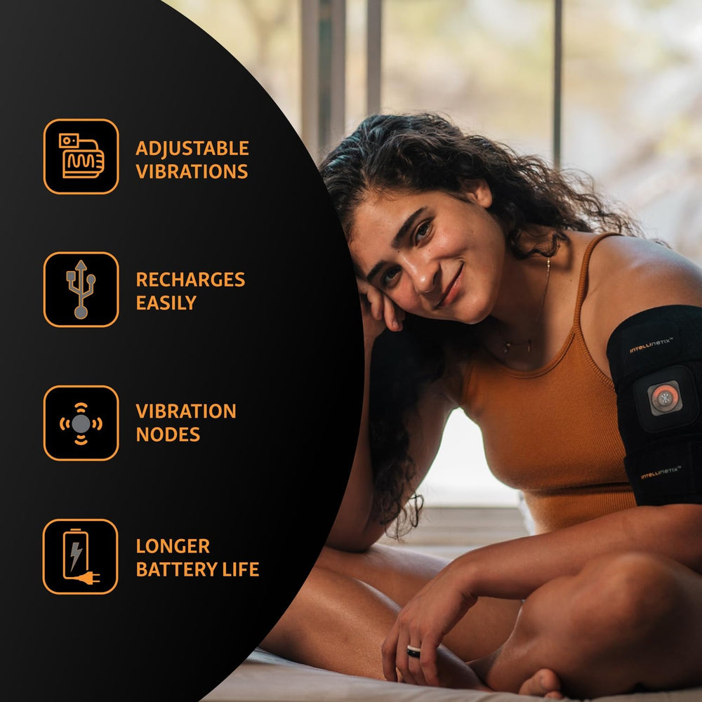 Brownmed Intellinetix portable therapy wrap for on the move pain relief.