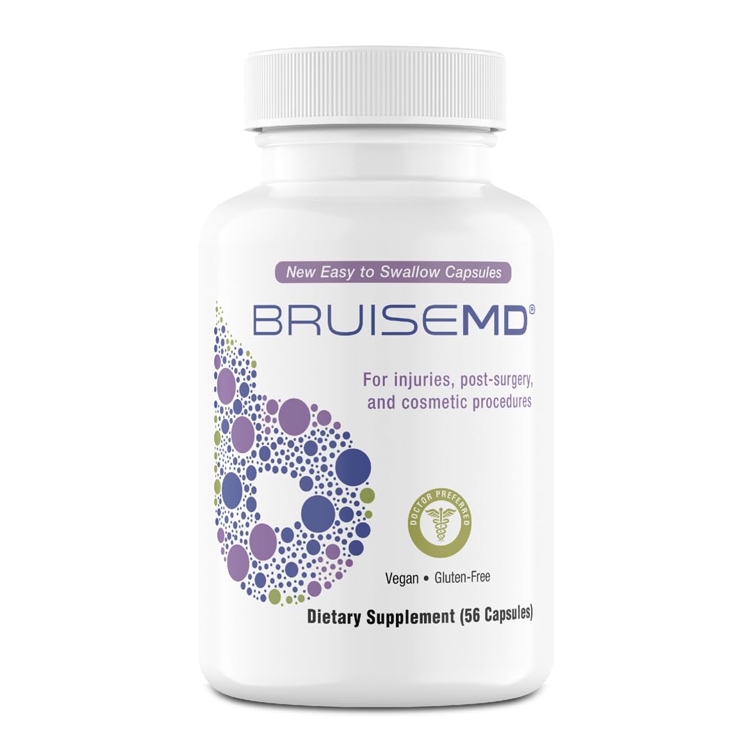 BruiseMD bromelain 500mg bottle highlights high-potency formula for swelling support