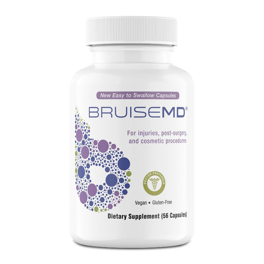 BruiseMD bromelain 500mg bottle highlights high-potency formula for swelling support